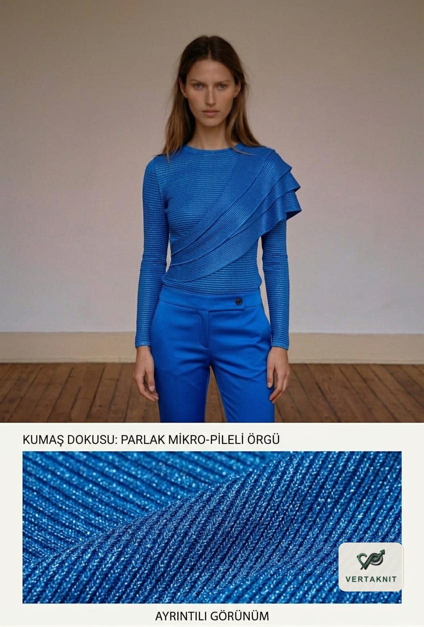 Micro-pleat lustre knit