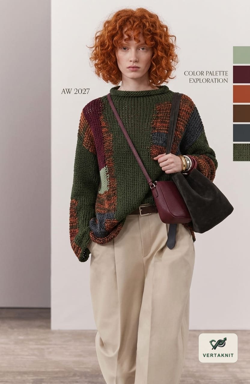 Patchwork knit look