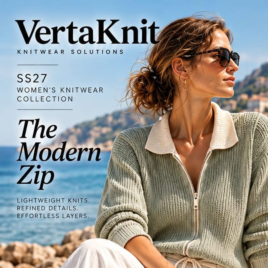 VertaKnit SS27, The Modern Zip